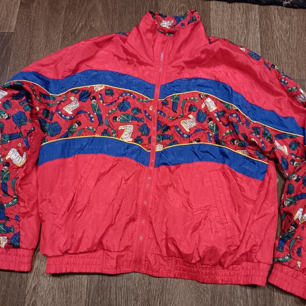 Vintage Active Elements Christmas Jacket Nylon Sz… - image 3